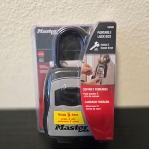 Master Lock Portable Lock Box OS Black Grey 5400D Key Storage Shackle